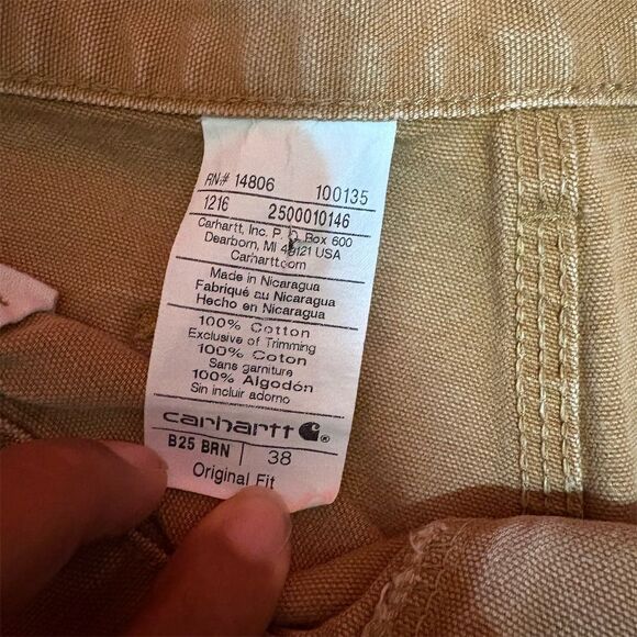 Carhartt Men's Shorts Brown Size 38 - Picture 4 of 7